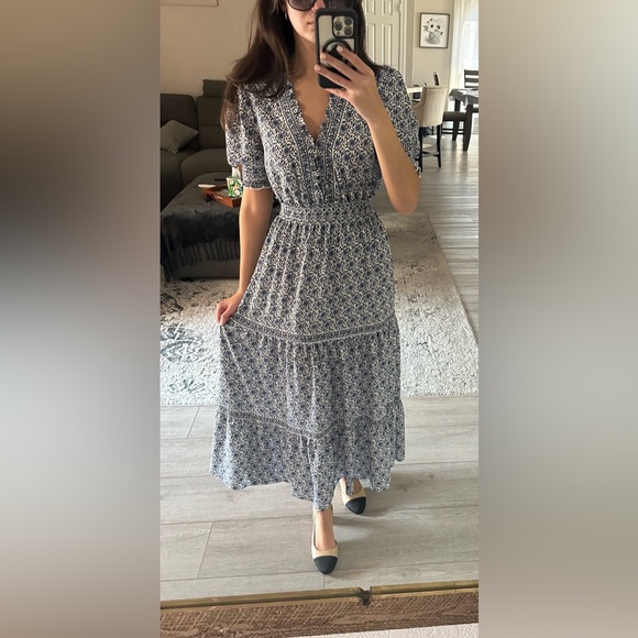 Max studio - blue floral maxi dress - Picture 1 of 5